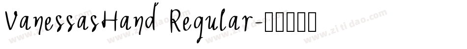 VanessasHand Regular字体转换